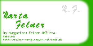 marta felner business card